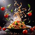 Fried rice, asian food cuisine, dynamic layout