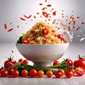 Fried rice, asian food cuisine, dynamic layout