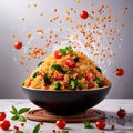 Fried rice, asian food cuisine, dynamic layout