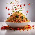 Fried rice, asian food cuisine, dynamic layout