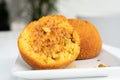 Fried rice ball. Arancino Arancina Arancini - Sicilian Street Food