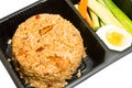 Fried rice with chili paste shrimp Royalty Free Stock Photo