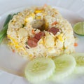 Fried rice with Chinese sausage Royalty Free Stock Photo
