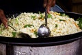 Fried rice in holloware Royalty Free Stock Photo