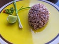 Fried rice with salted olive Royalty Free Stock Photo