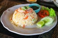 Fried rice with shrimp Asian styled - Thai Food