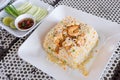 Fried rice with shrimps, Thai food. Royalty Free Stock Photo