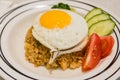 Fried rice tuna with topped egg