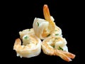 Fried roasted shrimps with parsley