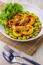 Fried sato with prawn Royalty Free Stock Photo