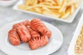 Fried sausage Royalty Free Stock Photo