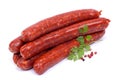 Fried sausage with lamb Royalty Free Stock Photo