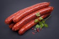 Fried sausage with lamb Royalty Free Stock Photo