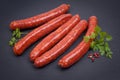 Fried sausage with lamb Royalty Free Stock Photo