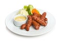 Fried sausages Royalty Free Stock Photo