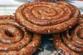 Fried sausages Royalty Free Stock Photo