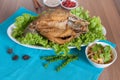 Fried sea perch topped with savory fish sauce menu