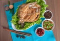 Fried sea perch topped with savory fish sauce menu