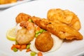 Fried Seafood Plate Royalty Free Stock Photo