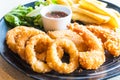 Fried Seafood platter Royalty Free Stock Photo