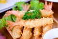 Fried shrimp ball or Tempura Shrimps Royalty Free Stock Photo