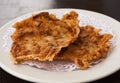 Fried shrimp cakes (tortillitas de camarones) Royalty Free Stock Photo