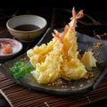 fried Shrimp Tempura with sauce 2