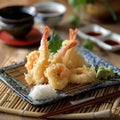 fried Shrimp Tempura with sauce 3