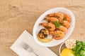 fried shrimps with garlic Royalty Free Stock Photo