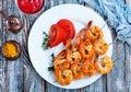 Fried shrimps Royalty Free Stock Photo