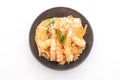 fried shrimps tempura on topped rice bowl Royalty Free Stock Photo