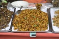 Fried silk worms