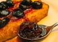 Fried slice with jam