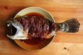 Fried snapper fish with hot chili sauce