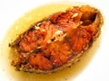 Fried snapper with fish sauce