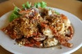 Fried soft shell crab with garlic