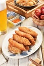 Fried spanish mackerel fillets. Royalty Free Stock Photo