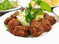 Fried spicy minced pork balls, Thai food Royalty Free Stock Photo