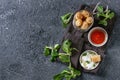 Fried spring rolls with sauce Royalty Free Stock Photo