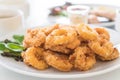 Fried squid calamari rings Royalty Free Stock Photo