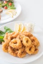 Fried squid calamari rings Royalty Free Stock Photo