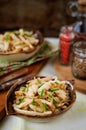 Fried Squid with Onions and Chives Royalty Free Stock Photo