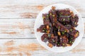 Fried sticky ribs marinated in soy sauce and ginger Royalty Free Stock Photo