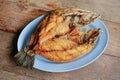 Fried striped bass fish famous Thai food Royalty Free Stock Photo