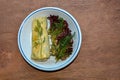 Fried stuffed spring rolls on a plate