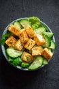 Fried Tofu Salad Royalty Free Stock Photo