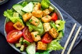 Fried Tofu Salad Royalty Free Stock Photo