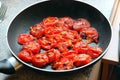 Fried Tomatoes in a pan.
