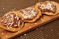 Fried tortilla with beens typican food from Honduras