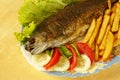 Fried trout Royalty Free Stock Photo